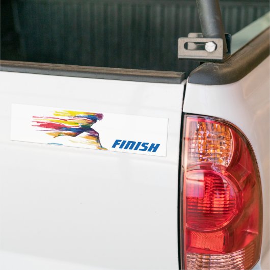 終わりのやる気を起こさせるなバンパーステッカー バンパーステッカー (トラック上)