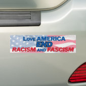 終わりの人種的優越感およびファシズム バンパーステッカー (車上)