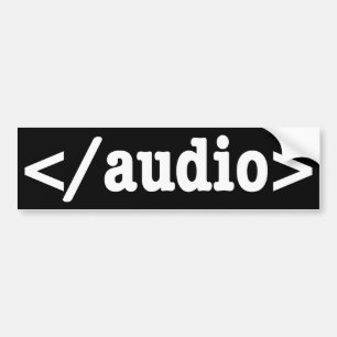 終わりの可聴周波HTML5コード バンパーステッカー