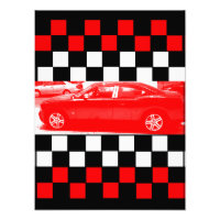 終わりの車線1の赤い車