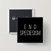 終わりのSpeciesismのビーガンの動物権のバッジPin 缶バッジ (正面&裏面)