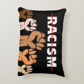 終わり人種差別数々の日除け拳アクセント枕 アクセントクッション (裏面(縦))