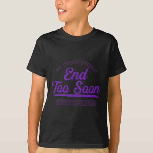 終わり過ぎる話は早く終わるべきではない Tシャツ (正面)