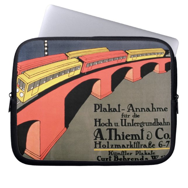 「終わるおよび地下鉄道のための集合所 ラップトップスリーブ (正面)
