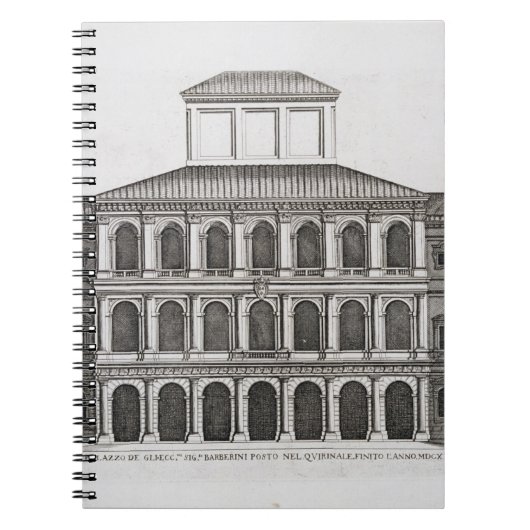終わるQuirinaleのPalazzo Barberini 1630年 ノートブック (正面)