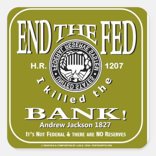 終わ食べ物を与えれ! スクエアシール (正面)