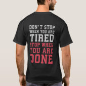 終ストップ了 – ジム感動的 Tシャツ (裏面)