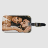 終モダンわりなき愛のパーソナライズされた写真ギフト ラゲッジタグ (正面横)