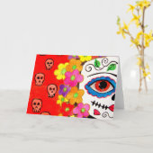 終了したアートグリーティングカードの日 カード (黄色い花)