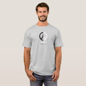 終了の憎しみ – 白黒の手の平和サイン Tシャツ (正面フル)