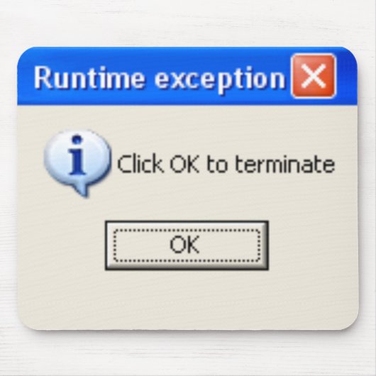 終了クリックOK マウスパッド (正面)