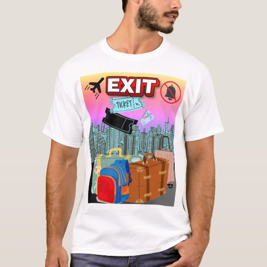 終了チケットT型 Tシャツ (正面)