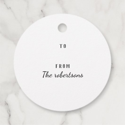 終了元の雪だるまシンプル フェイバータグ (裏面)