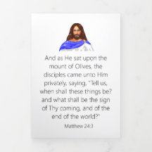 終了時刻3つ折り文字折りカード