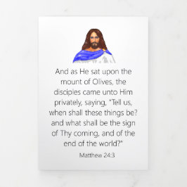 終了時刻3つ折り文字折りカード 三つ折りカード