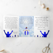 終了時刻3つ折り文字折りカード 三つ折りカード (内部)