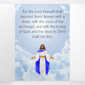 終了時刻3つ折り文字折りカード 三つ折りカード (内部中)