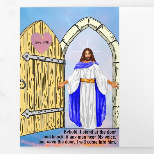 終了時間ゴスペル路 三つ折りカード (フラップ)