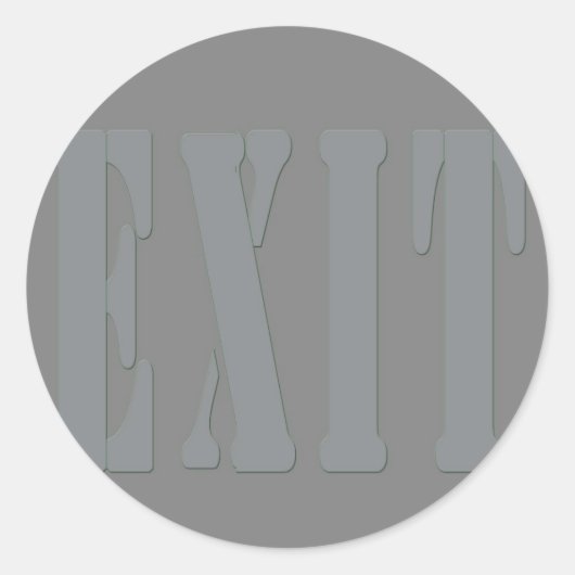 終了記号グレー ラウンドシール (正面)