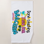 終教え了。日光を浴びる時間 ビーチタオル (正面)