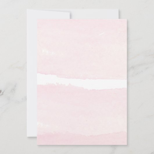 終日の水彩画のカクテルのパーティの招待状は上がりました 招待状 (裏面)