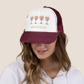 終日のRoséのワイングラスのパターン（の模様が）あるな帽子は上がりました キャップ (インサイチュ)