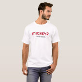 終日ダイナーワードマークデザイン白Tシャツ Tシャツ (正面フル)