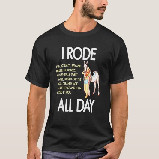 終日乗馬 Tシャツ (正面)