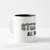 終日詰まった ツートーンマグカップ (正面左)