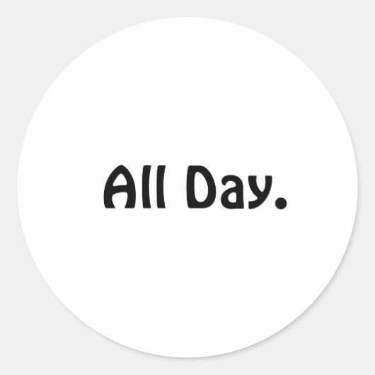 終日。ステッカー ラウンドシール (正面)