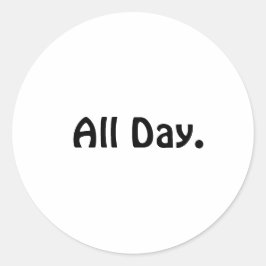 終日。ステッカー ラウンドシール