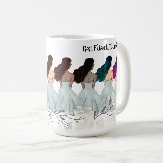 終最高のわりまで友達 | 色数々の髪 コーヒーマグカップ (正面右)
