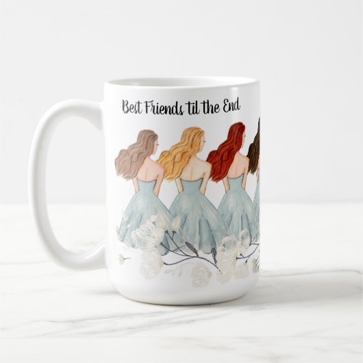 終最高のわりまで友達 | 色数々の髪 コーヒーマグカップ (左)
