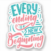 終末は皆新しい始まり シール (正面)