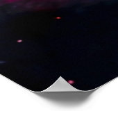 終末的な赤い木炭宇宙星雲銀河 ポスター (角)