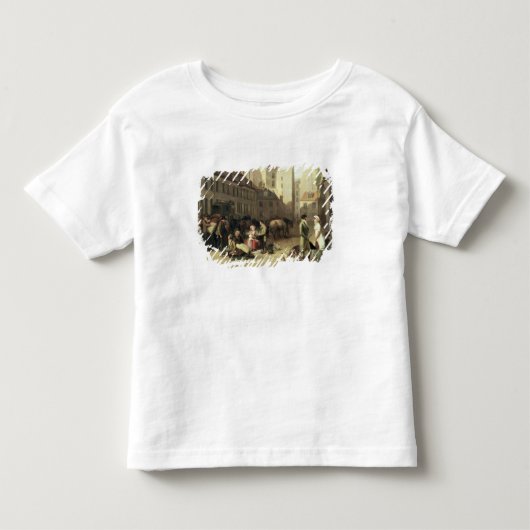 終点、detaのステージのコーチの到着 トドラーTシャツ (正面)