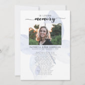 終身葬儀詩のお祝い 案内状 (正面)