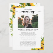 終身葬儀詩のお祝い 案内状 (正面/裏面)