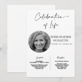 終身葬祭お祝い 招待状 (正面/裏面)