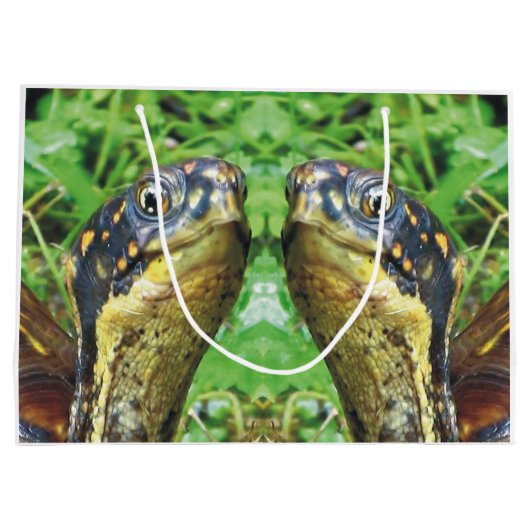 組のアメリカハコガメの友人のギフトバッグ ラージペーパーバッグ (裏面)