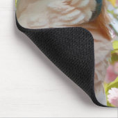 組のオウムおよび野生リンゴの花のマウスパッド マウスパッド (コーナー)