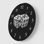 組のサイコロ ラージ壁時計 (傾斜)