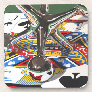 組のジャッキ、コルクの背部が付いているプラスチックコースター コースター