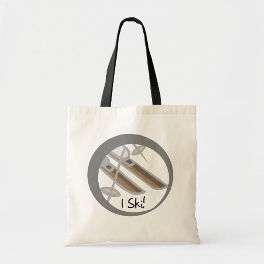 組のスキーIスキーTシャツおよびギフト トートバッグ (正面)