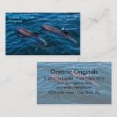 組のバンドウイルカの名刺のテンプレート 名刺 (正面/裏面)