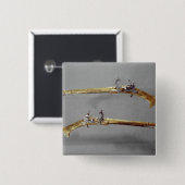 組のピストル、1624-26年 缶バッジ (正面&裏面)