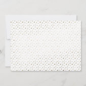 組のフェイクな金ゴールドホイルの対の誕生の発表 案内状 (裏面)