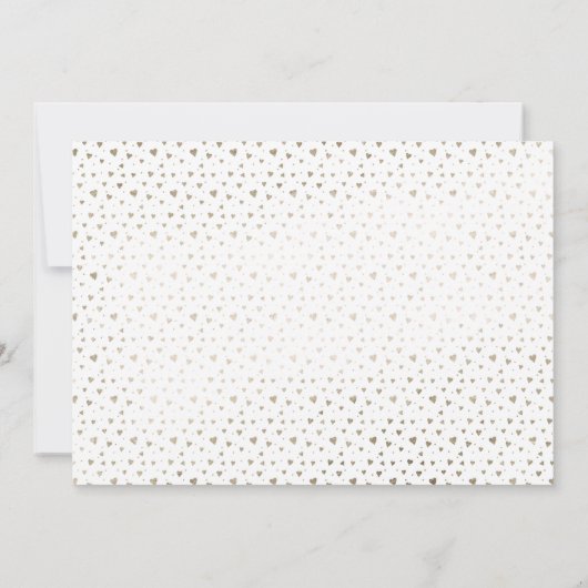 組のフェイクな金ゴールドホイルの対の誕生の発表 案内状 (裏面)