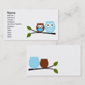 組のフクロウの名刺 名刺 (正面/裏面)