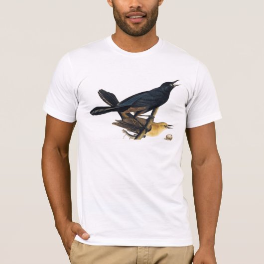 組のボート後につかれたGrackles Tシャツ (正面)